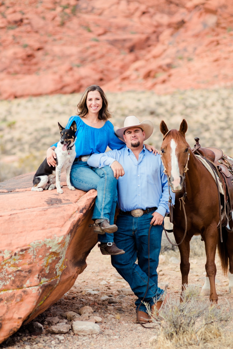 Justin and Beth Engagement NCHA Cutting Horse Red Rock Canyon Las Vegas Nevada Kirstie Marie Photography Fine Art Equine Photographer_0025