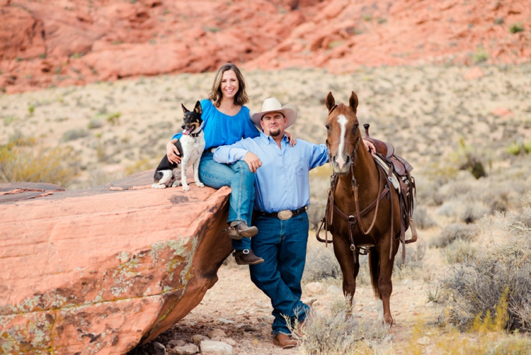 Justin and Beth Engagement NCHA Cutting Horse Red Rock Canyon Las Vegas Nevada Kirstie Marie Photography Fine Art Equine Photographer_0026